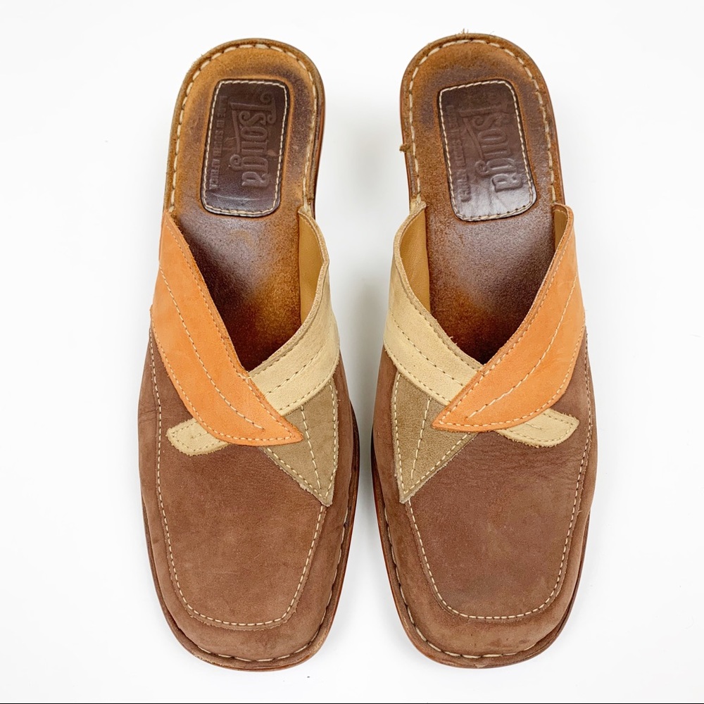 Tsonga suede leather mules